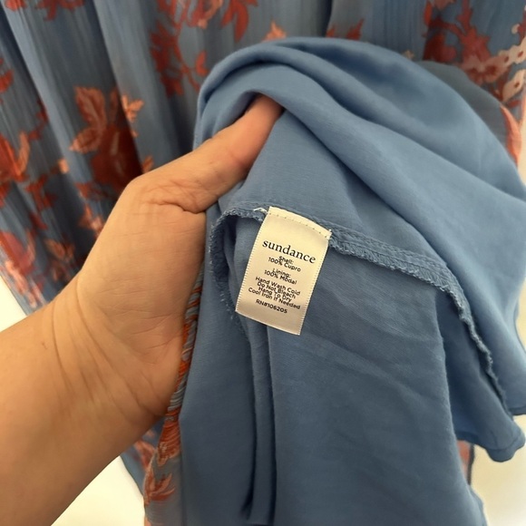 Sundance Meadows Explored Long Sleeve Midi Dress in Blue Combo Size S - Picture 7 of 7